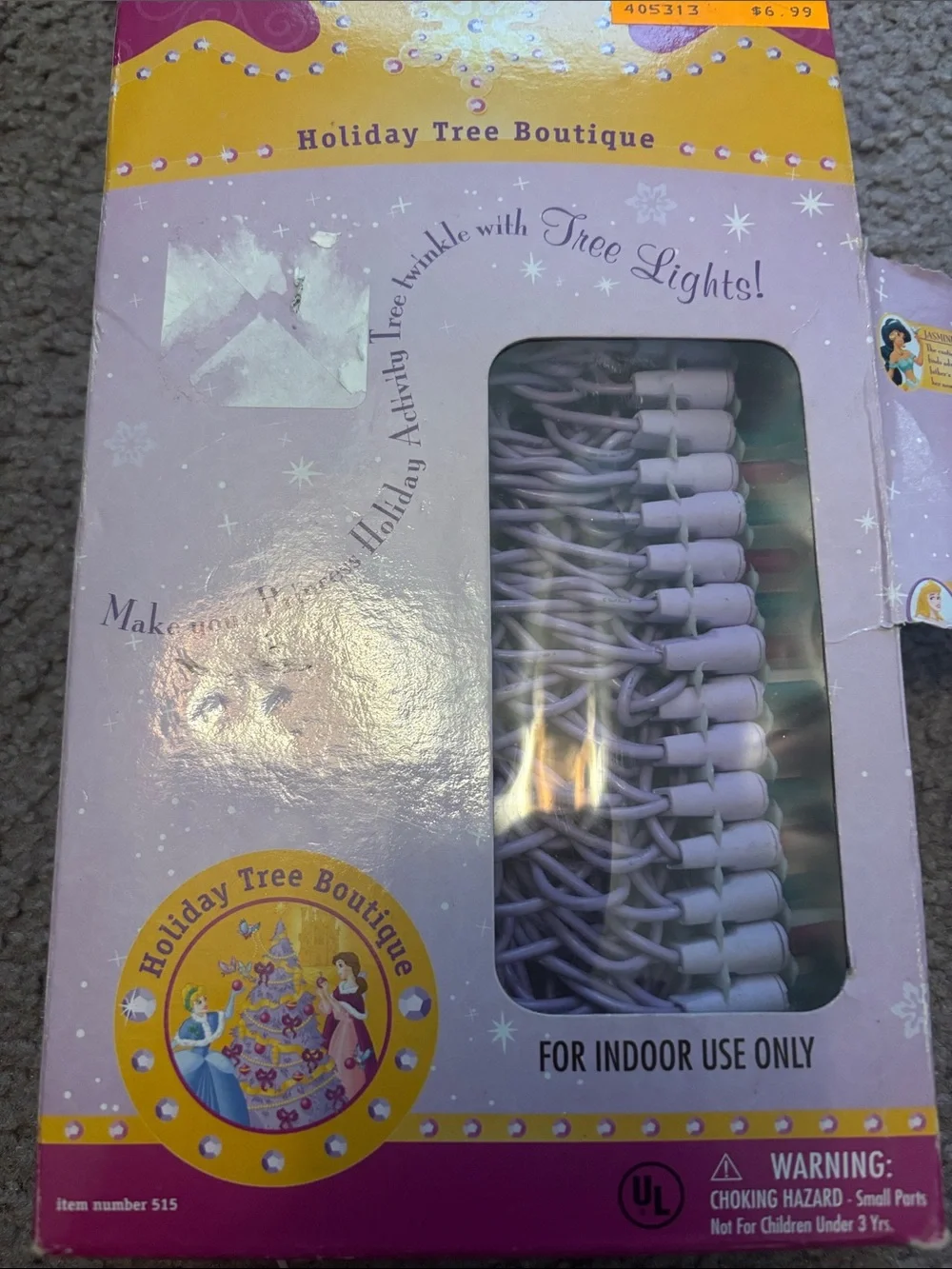 2002 New Old Stock Disney Princess Lights 50 Multicolor Indoor Christmas